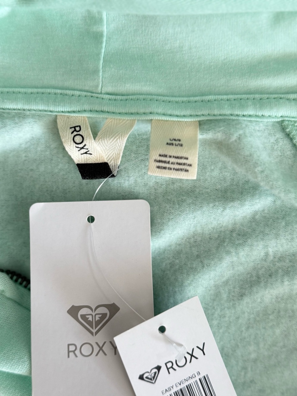 Roxy Easy Evening B Zip Hoodie -Brook Green - Picture 7 of 13